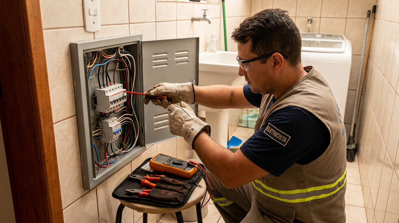 Instalacao de disjuntor residencial em Botucatu‑SP