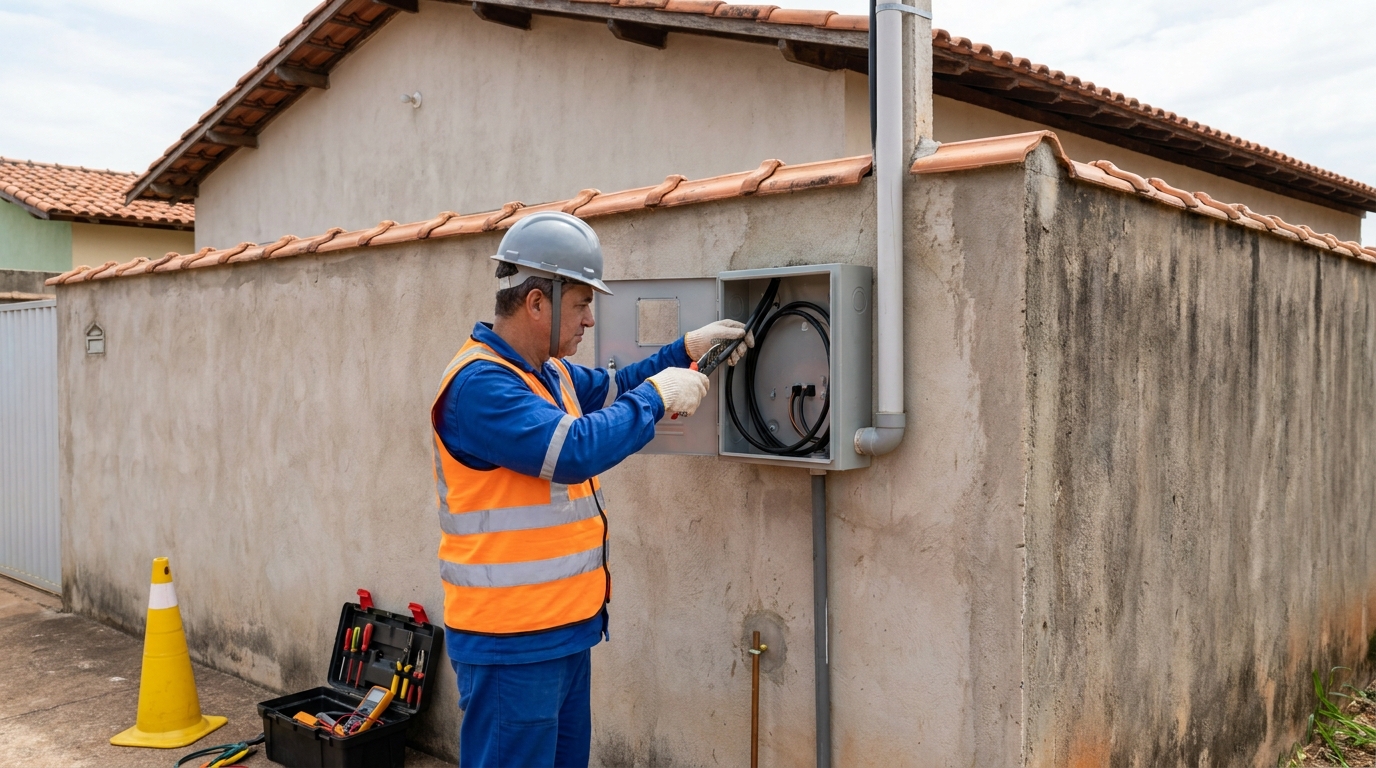 Instalacao de padrao de energia profissional em Botucatu‑SP